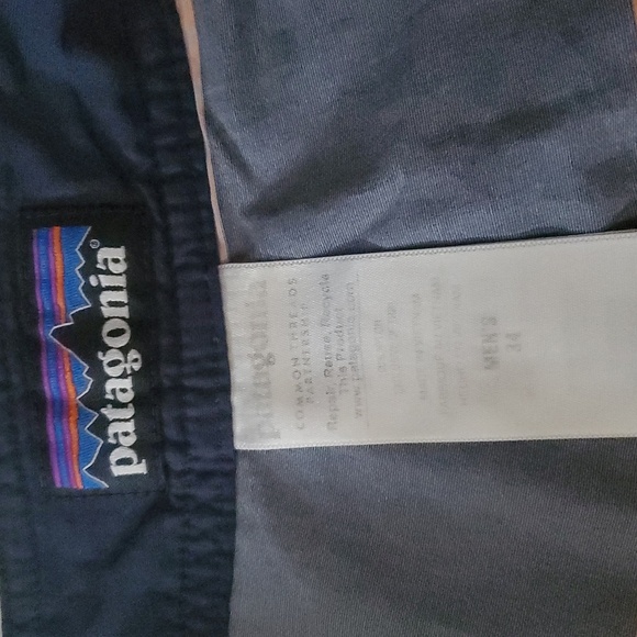 Patagonia Mens Wavefarer 8' Board Shorts Size 34 Alisal Stripe Navy Blue Pocket - Picture 8 of 11